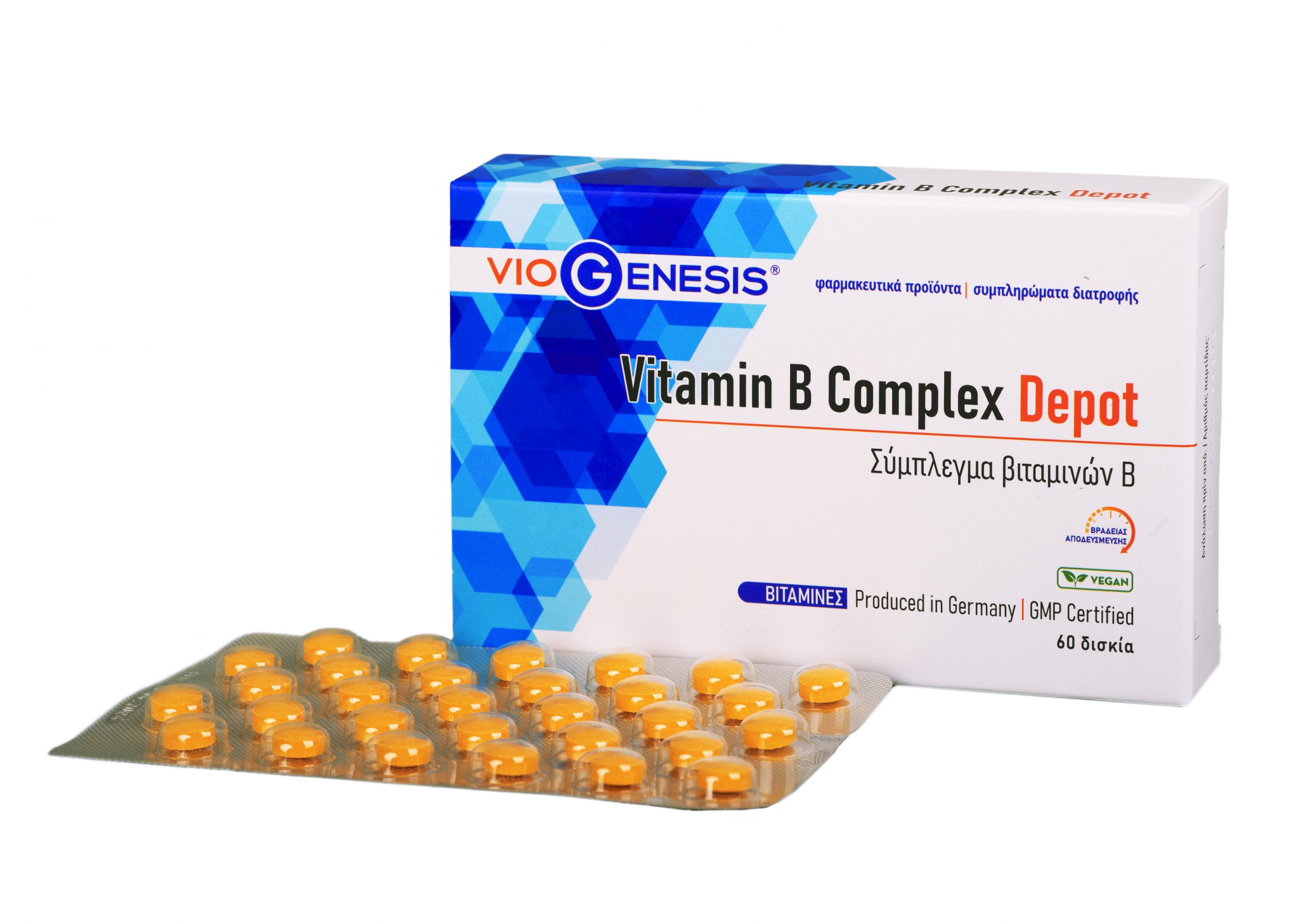 VIOGENESIS - Vitamin B Complex Depot - 60tabs